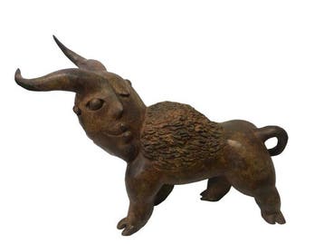 Ripollés (1932) - sculptuur, Toro cara - XL - 70 cm - Brons
