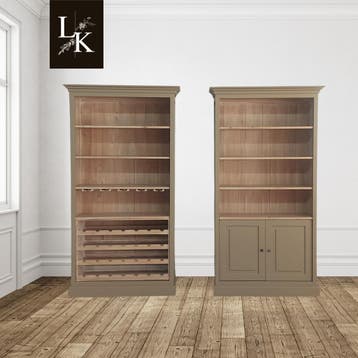 Landelijk klassieke kast, boekenkast, wijnkast - mooie set!