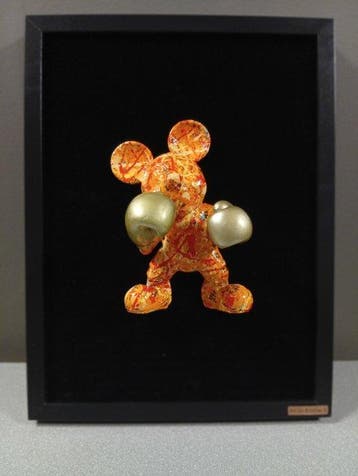 Brother X - Framed Boxing Mickey by Brother X (Luxury