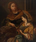 Italiaanse school (XVIII) - Santa Ana enseñando a leer a la