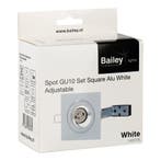 Verstelbare Vierkante GU10 Inbouwspot Wit Aluminium - 146076, Verzenden, Nieuw, Overige typen