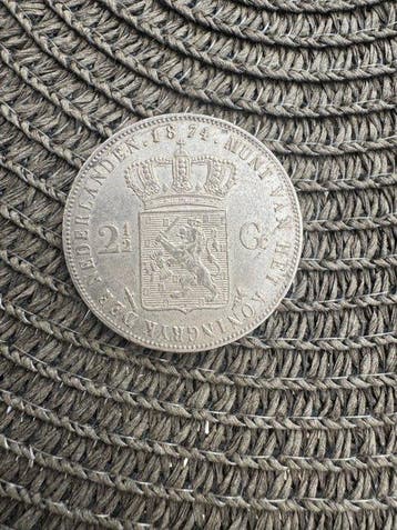 Nederland. Willem III. Rijksdaalder 1874 (Zonder, Postzegels en Munten, Munten | Nederland