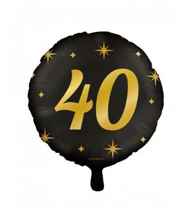 Classy party foil balloon 40 jaar, Verzenden, Nieuw, Versiering, Verjaardag
