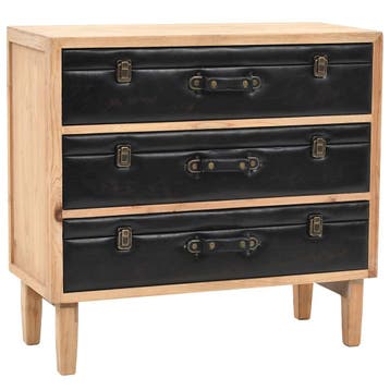 vidaXL Ladekast 80x36x75 cm massief vurenhout, Verzenden, Nieuw, 50 tot 100 cm, Minder dan 100 cm