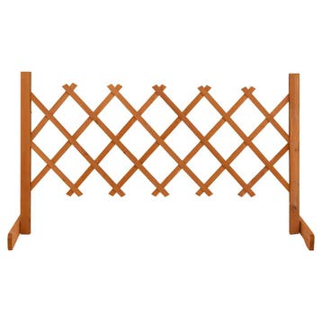vidaXL Tuinlatwerk 120x60 cm massief vurenhout oranje, Verzenden, Nieuw, Hout