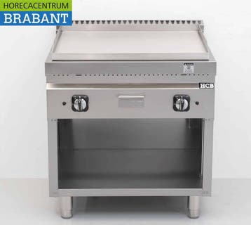 HCB RVS Bakplaat Glad 13 kW 80 cm GAS Horeca, Ophalen of Verzenden, Nieuw in verpakking