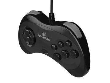 Retro-Bit Sega Saturn controller black (model 2), Spelcomputers en Games, Verzenden, Nieuw