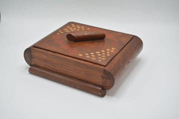 Sigarettendoos - Hout - Art Nouveau-doos, Nieuw