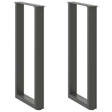 vidaXL Console tafelpoten 2 st U-vormig 38x(72-73) cm staal, Huis en Inrichting, Verzenden, Nieuw