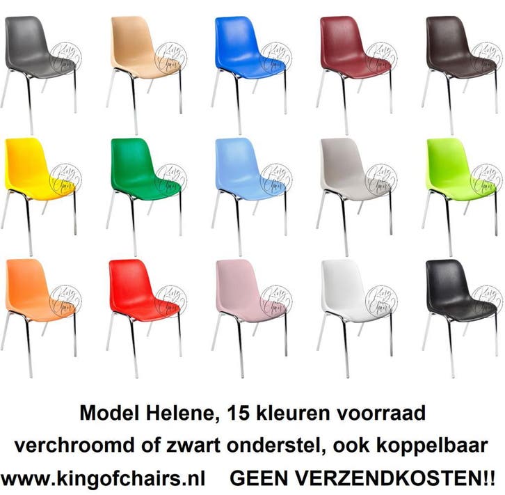 Nieuwe stapelstoelen. Stapelbare stoelen. Vele kleuren., Huis en Inrichting, Stoelen, Vijf, Zes of meer stoelen, Nieuw, Kunststof