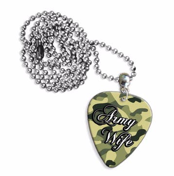 Army Wife plectrum ketting, sleutelhanger of oorbellen, Ophalen of Verzenden, Nieuw