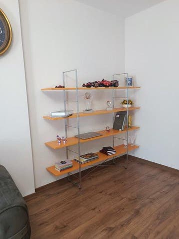 handmade - Boekenkast (6) - Hout, Roestvrij staal - Enetri