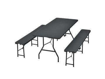 Veiling - Biertafel / bierbank / bierset - Kunststof / Rotan, Nieuw