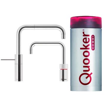 Quooker Nordic Square Twintaps met Combi Boiler Chroom, Doe-het-zelf en Verbouw, Sanitair, Ophalen of Verzenden, Nieuw