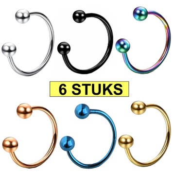Fako Bijoux - Circular Barbell Piercing - Hoefijzer - 8mm -, Verzenden, Nieuw