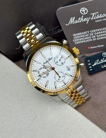 Mathey-Tissot - Type 22 Chronograph Date White Two/Tone -, Nieuw