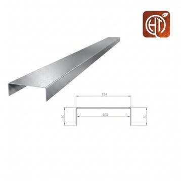 Verzinkt staal u-profiel 300x15,4x5cm, Overige materialen, Minder dan 25 cm, Border, Minder dan 25 cm