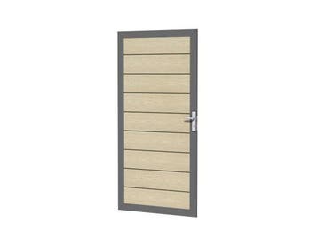 Veiling - Aluminium tuindeur - houtlook eik - 183x93 cm, Tuin en Terras, Nieuw