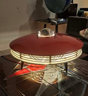 Itho - Louis Kalff - Lamp - Staal - UFO Lamp converted from, Antiek en Kunst