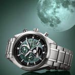 Citizen - Moonphase Tsuki Yomi - Radiocontrollato Titanio -, Sieraden, Tassen en Uiterlijk, Horloges | Heren, Nieuw