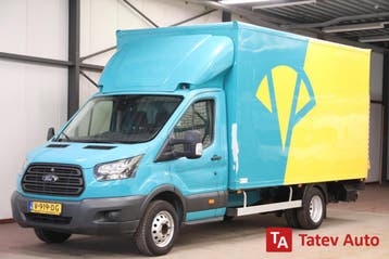 Ford Transit 2.2 TDCI BAKWAGEN MEUBELBAK LAADKLEP EURO 6, Stof, Gebruikt, Euro 6, Blauw