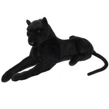 Kruger pluche zwarte panter knuffel - liggend - 90 cm, Verzenden, Nieuw