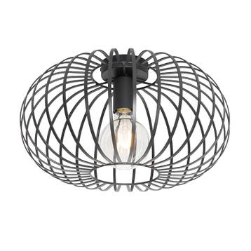 Design plafondlamp zwart 39 cm - Johanna, Verzenden, Nieuw