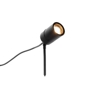 Smart moderne prikspot zwart IP44 incl. wifi GU10 - Solo, Verzenden, Nieuw