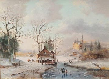 J. Bogman (XX-XXI) - Winter in Holland - NO RESERVE