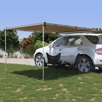 vidaXL Luifel voor camper en caravan 2,4x3x2,15 m beige, Verzenden, Nieuw, Tot en met 2