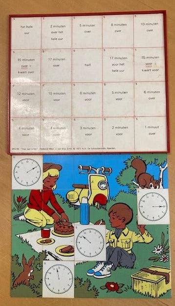 Puzzelen met klok kijken (picknicken), Verzenden, Nieuw