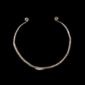 Viking periode Zilver Torque-nek of armband met