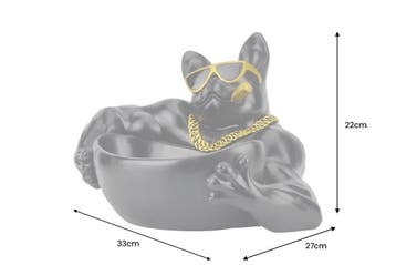 Decoratieve schaal BULLDOG 30 cm handgemaakte schaal met, Huis en Inrichting, Ophalen of Verzenden, Nieuw