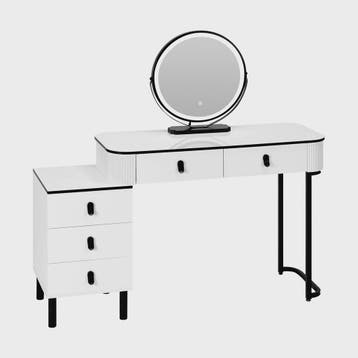 Moderne Kaptafel met LED Verlichting, Verstelbare Spiegel en, Verzenden, Nieuw