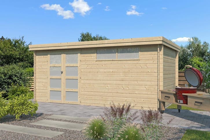 Woodlands Blokhut Oregon 505 x 295 cm, Tuin en Terras, Tuinhuizen