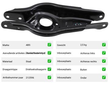 Draagarm Tesla Model Y EV (5YJY) Van 2019-03 tot  - Autopart, Verzenden, Nieuw