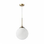 Nova Luce Athena - hanglamp - goudkleurig met lampenkap van, Verzenden, Nieuw