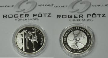 Frankreich 10 Euro zilver 2011 Eiskunstlaufen Olympiade S..., Verzenden