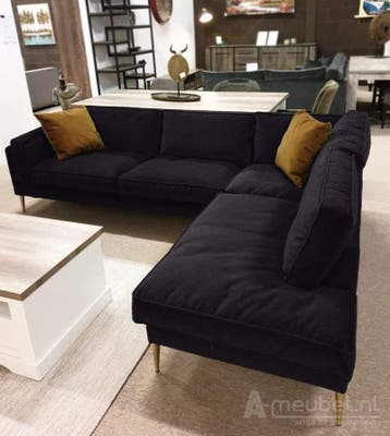 Hoekbank Alverna - hoekbanken - Antraciet, Nieuw, 150 cm of meer, Stof, 200 tot 250 cm