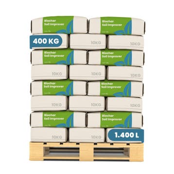 Biochar bodemverbeteraar (40x = 400 kg - 1400 L) -, Verzenden, Mest