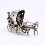 Argentor - Miniatuur Rijtuig - Beeldje - .835 zilver, Antiek en Kunst