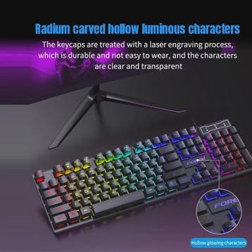 RGB Gaming Toetsenbord met Mechanisch Gevoel - 104 Toetsen,, Computers en Software, Toetsenborden, Verzenden, Nieuw