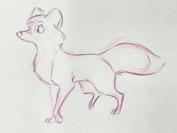 Walt Disney Zeldzame Tod Pan-animatietekening (79x32 cm,, Nieuw