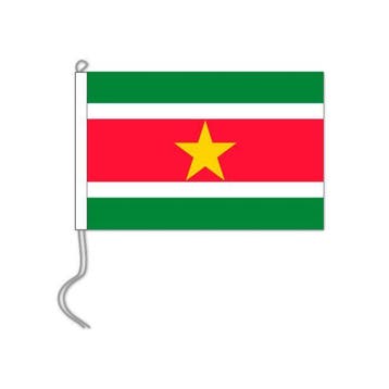 Tafelvlag Suriname 10x15 cm zonder standaard, Ophalen of Verzenden, Nieuw