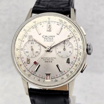 Chronographe Suisse - Cauny Prima - Red FLAG - Cal. Landeron, Nieuw