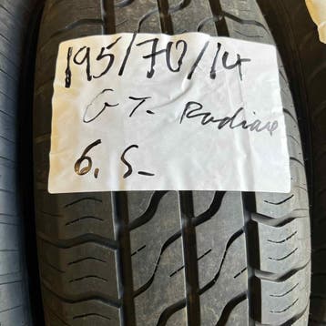 2 x GT Radial 195-70-14 C Zomerbanden 6,5mm, 14 inch, Ophalen of Verzenden, Band(en), 195 mm