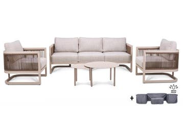 Veiling - Outdoor Loungeset Sierra - creme (quick dry), Tuin en Terras, Nieuw