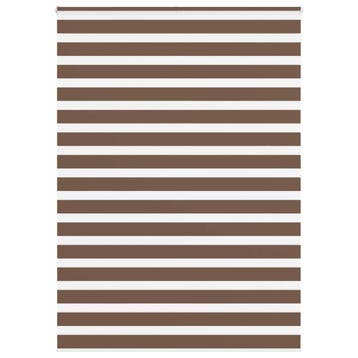 vidaXL Zebra rolgordijn 160x200 cm stofbreedte 155,9cm, Verzenden, Nieuw, Bruin