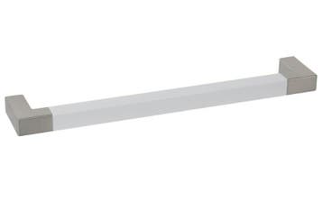 Greep SQUARE nikkel/wit 192 mm, Verzenden, Nieuw