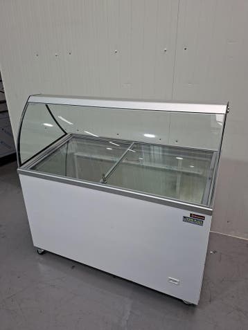Schepijsvitrine 381L | Op wielen | Gebogen glas | Diamond, Nieuw zonder verpakking, Koelen en Vriezen
